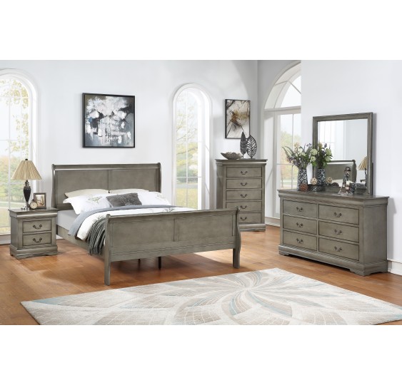 LOUIS PHILIP GREY BEDROOM SET