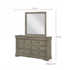 LOUIS PHILIP GREY BEDROOM SET