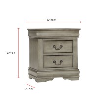 LOUIS PHILIP GREY BEDROOM SET