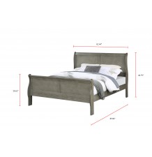 LOUIS PHILIP GREY BEDROOM SET