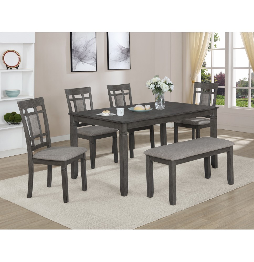 PAIGE 6-PC DINETTE GREY