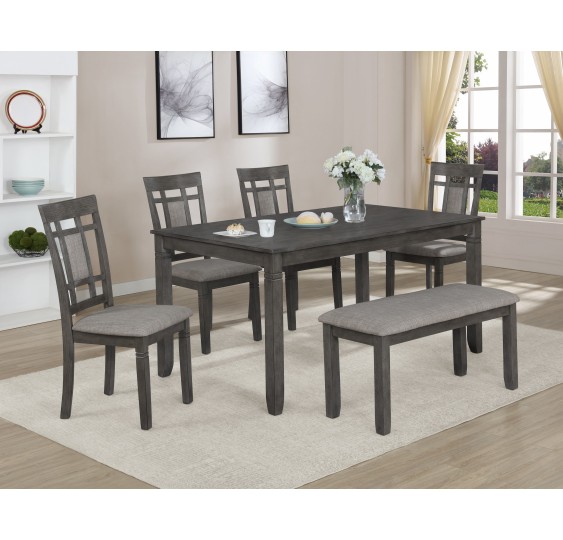 PAIGE 6-PC DINETTE GREY - 2325GY-SET