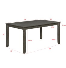 PAIGE 6-PC DINETTE GREY