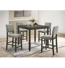 DERICK 5-PC COUNTER HEIGHT TABLE SET GREY - 2708