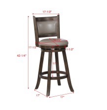 CECIL SWIVEL PUB STOOL 24"/29" -