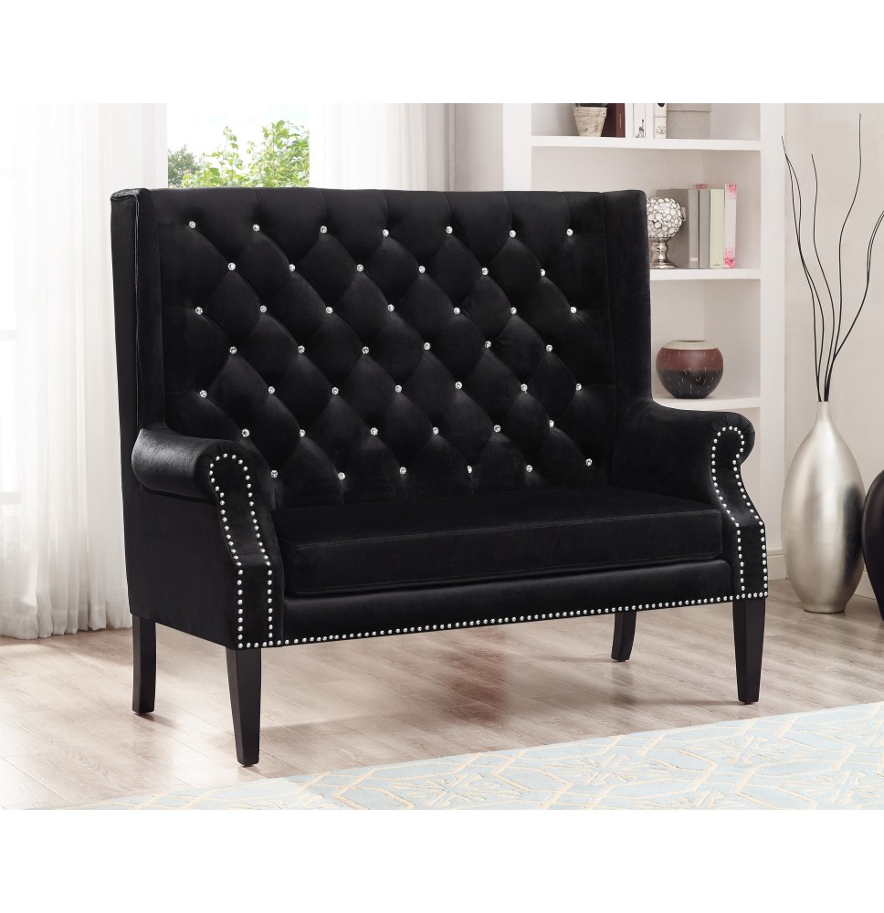 Odina Loveseat Chair Black - 4943