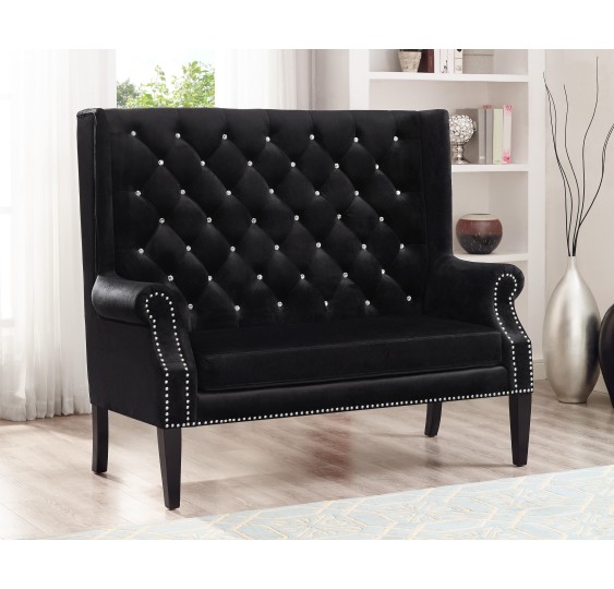 Odina Loveseat Chair Black - 4943