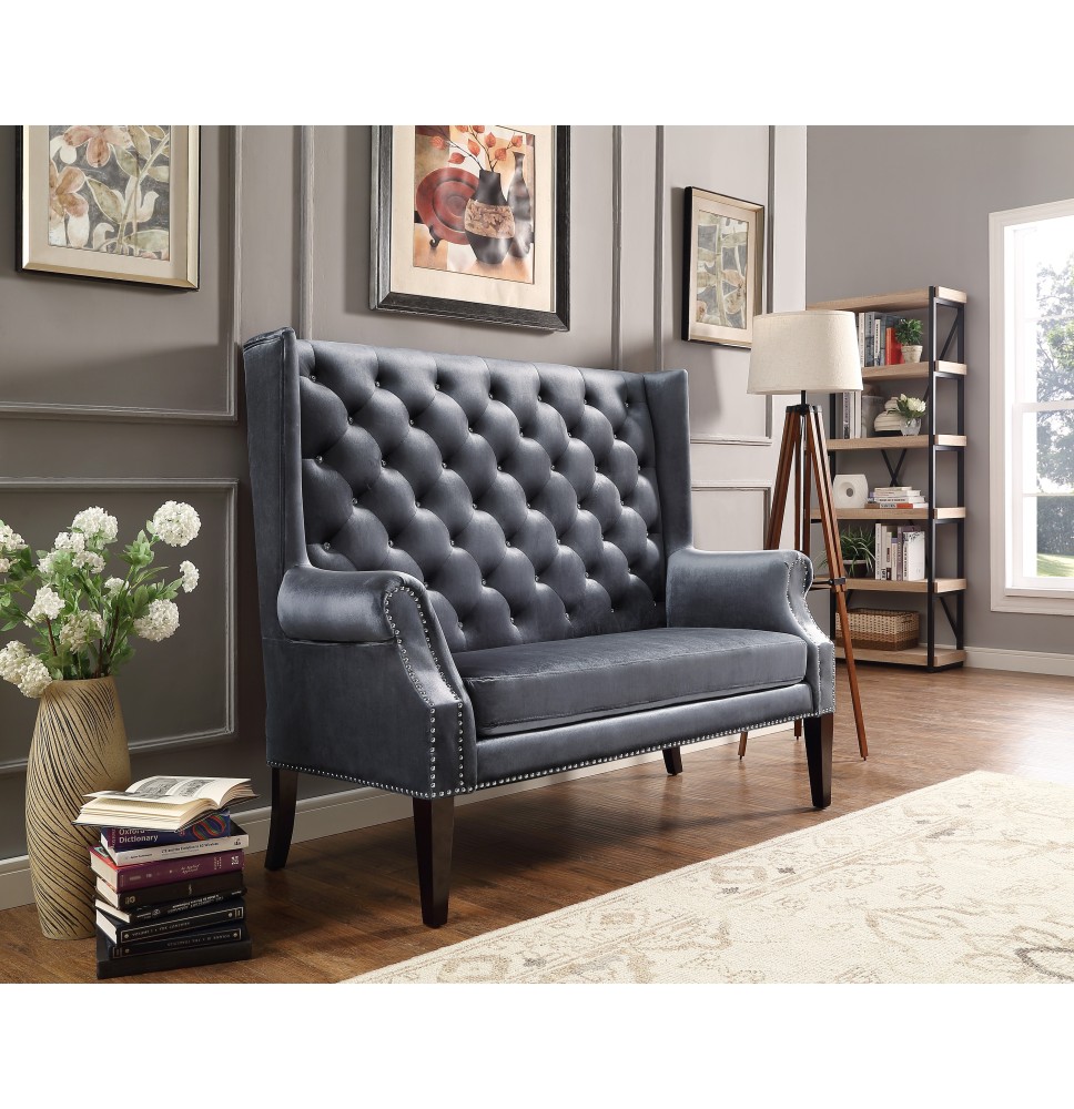 Odina Loveseat Chair Black - 4943