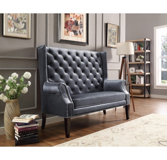 Odina Loveseat Chair Black - 4943