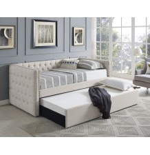 Trina Ivory Twin Daybed with Trundle