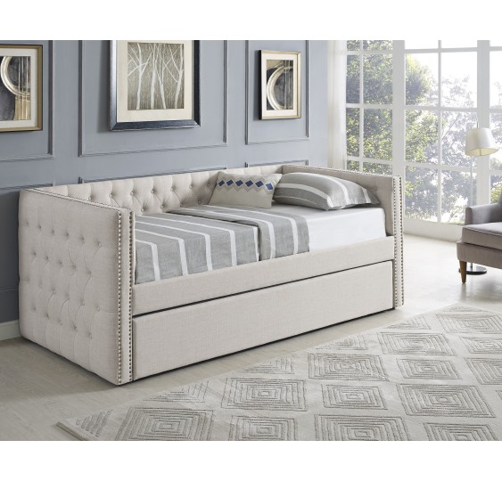 Trina Ivory Twin Daybed with Trundle