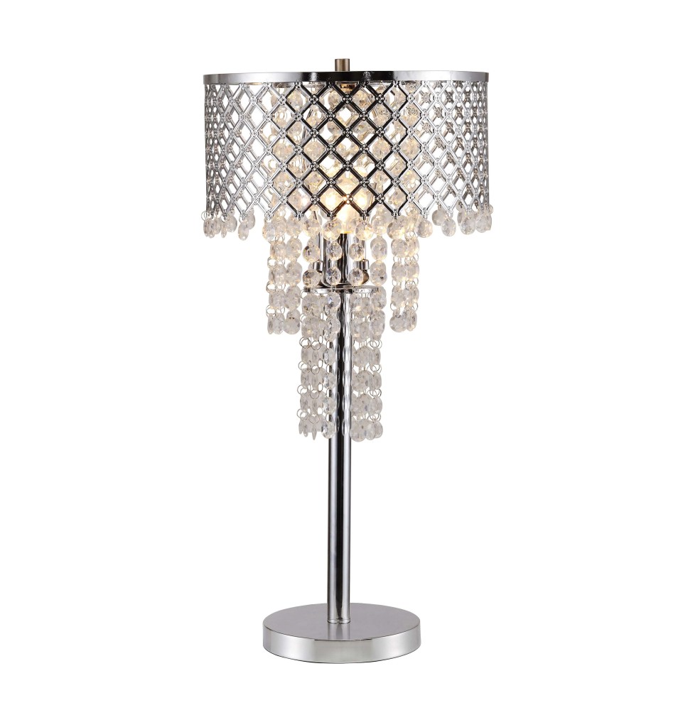 CRYSTAL ON MESH TABLE LAMP