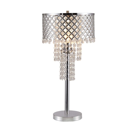 CRYSTAL ON MESH TABLE LAMP