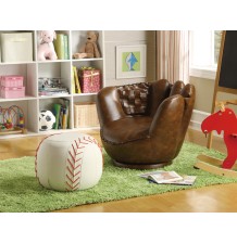 Baseball Glove Chair & Ottoman Set (2 PIECE)