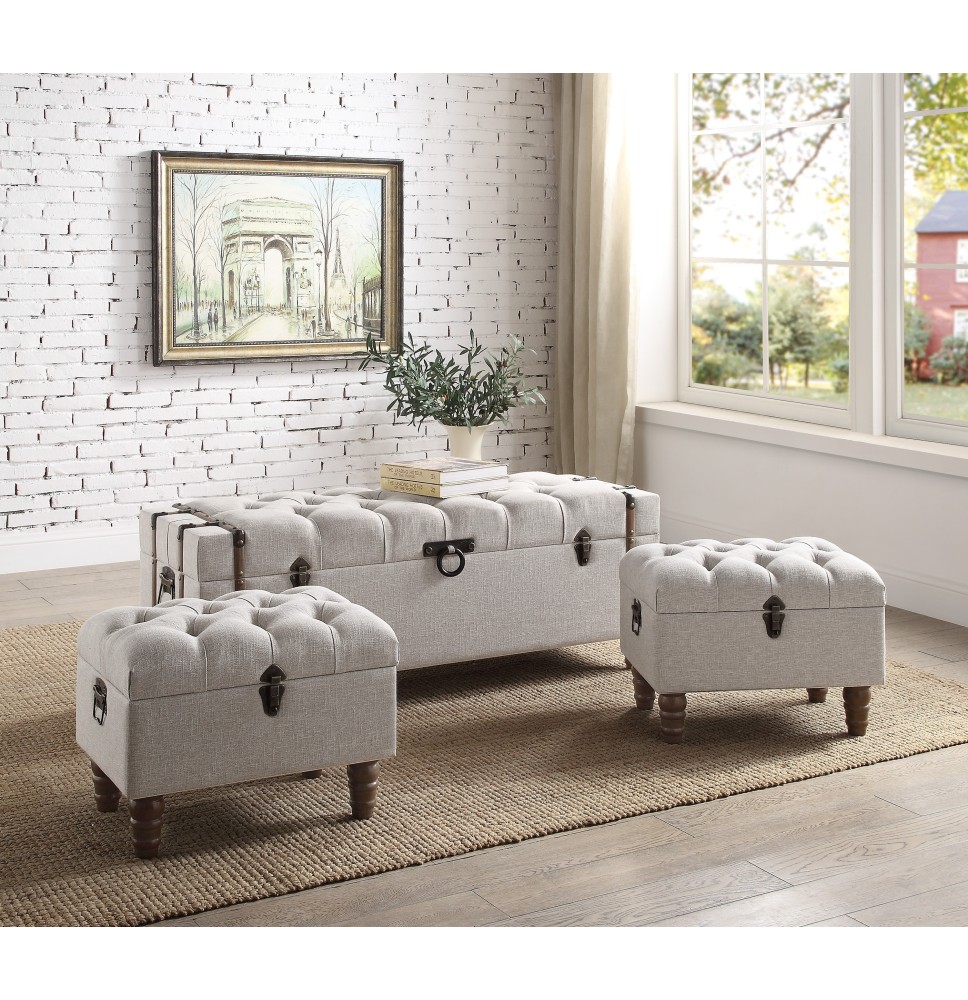 Sachi Storage Ottoman Set