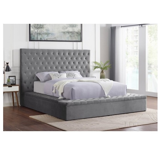 Paris Grey Platform Bed