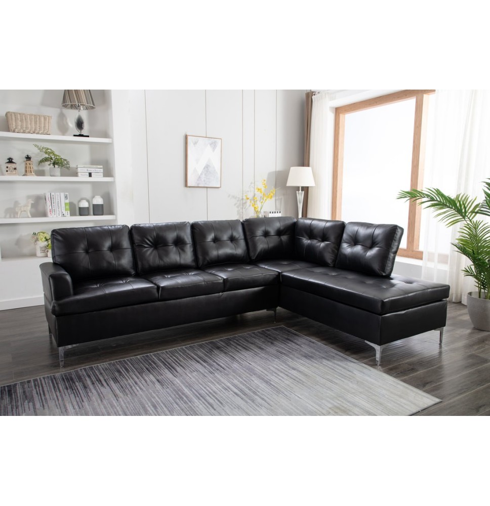 Vintage Black Sectional