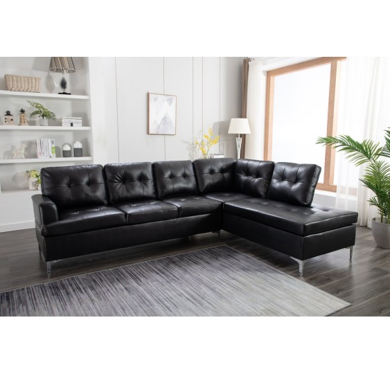 Vintage Black Sectional