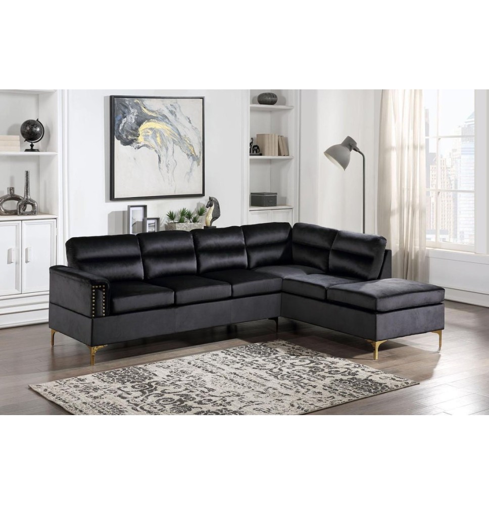 Vogue Black Sectional