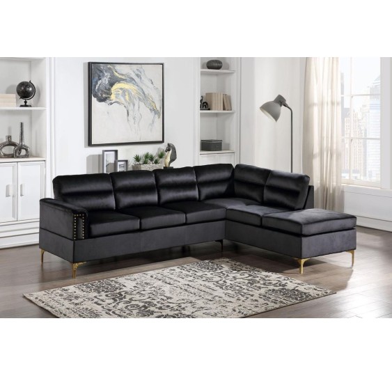 Vogue Black Sectional