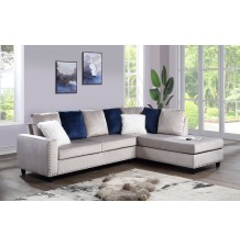 Cindy- Silver Reversible Sectional