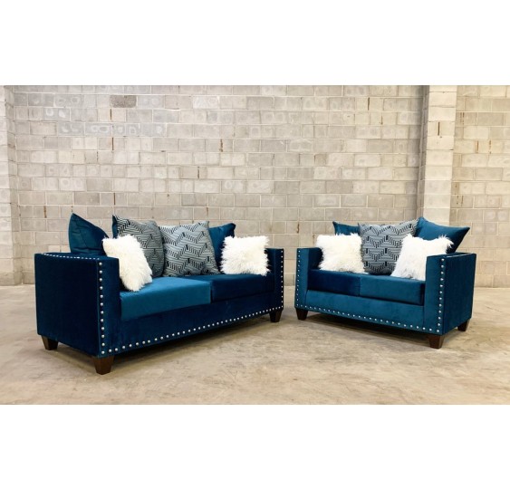 200 Blue - Sofa & Loveseat