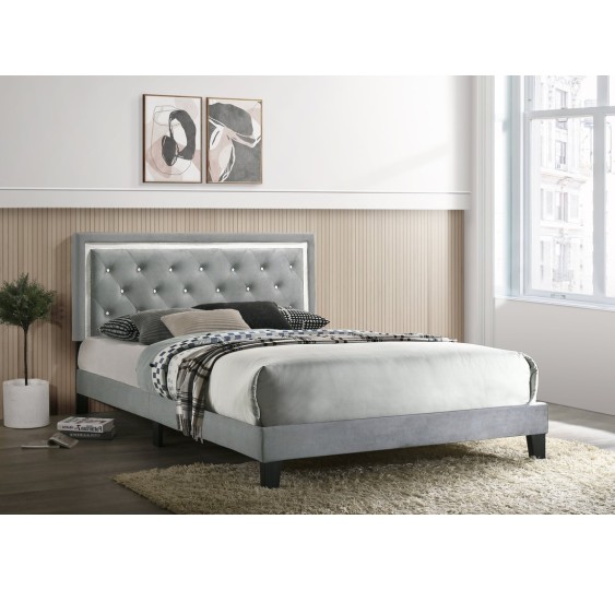 Passion Grey Platform Bed - Twin, Full, Queen, King