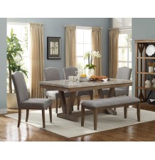 VESPER MARBLE RECT DINING GROUP - 1211