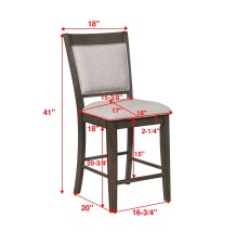 FULTON GREY COUNTER HEIGHT 2 ADDITIONAL CHAIR - 2727GY