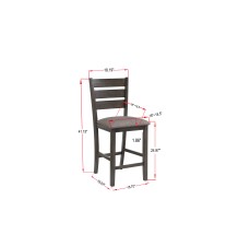 BARDSTOWN COUNTER HEIGHT 2 ADDITIONAL CHAIR GREY - 2752GY