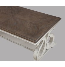 Clementine White/Brown 3-Piece Coffee Table Set - 4148SET