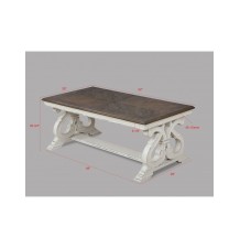 Clementine White / Brown Coffee Table