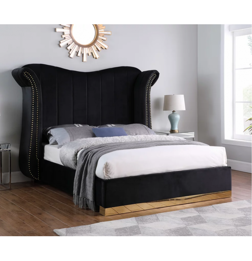 B400 Luna Black Bedroom