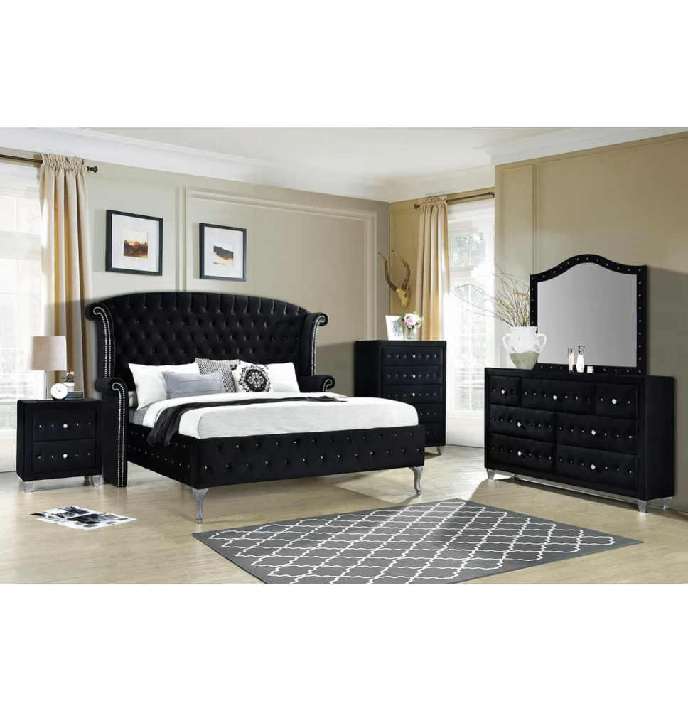 B2019 Sofia Black Bedroom Set