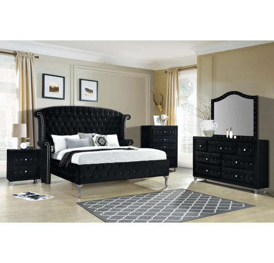 B2019 Sofia Black Bedroom Set