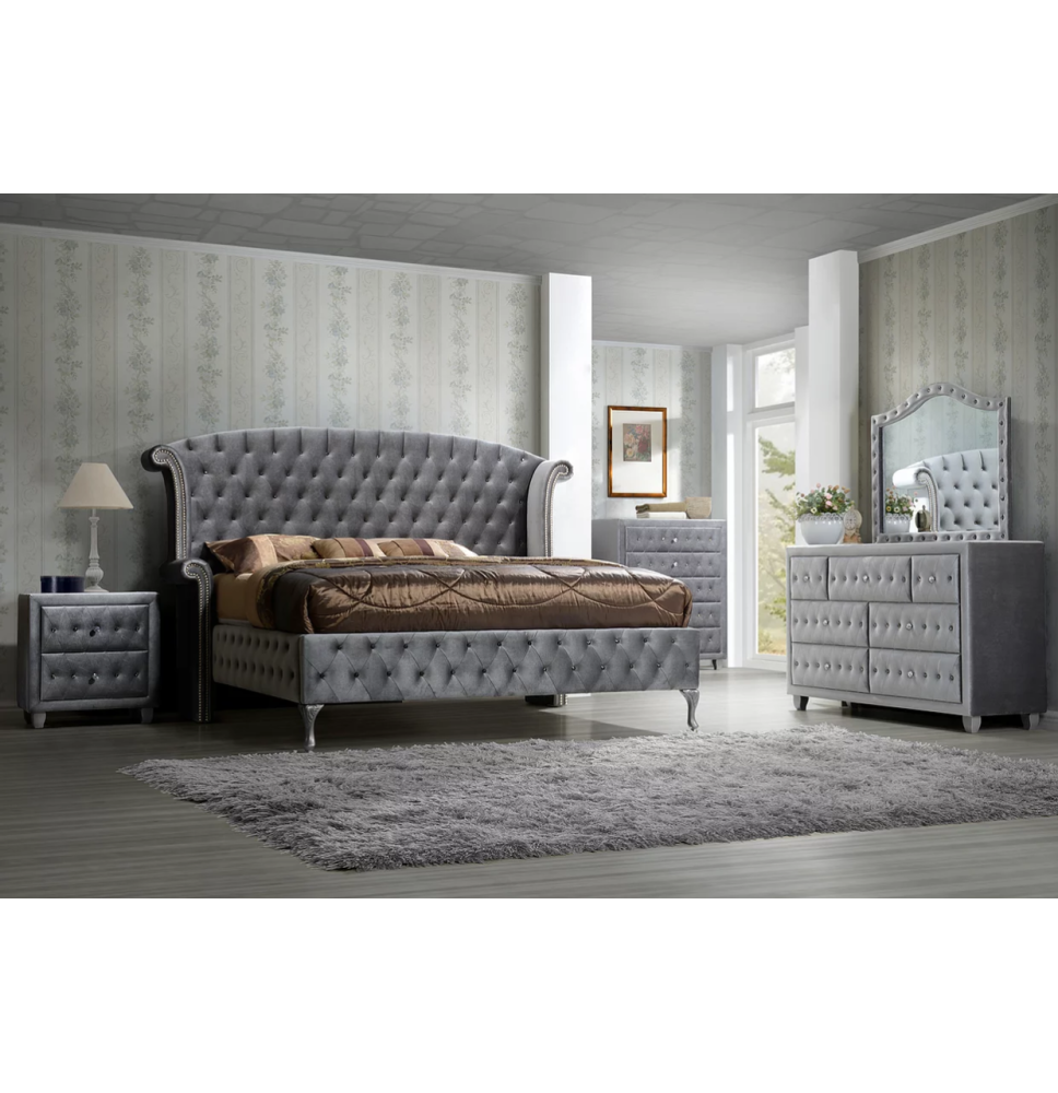 B2019 Sofia Grey Bedroom Set