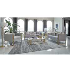 Eastbrook 2-Piece Tufted Back Living Room Set Grey