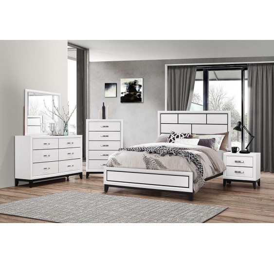 AKERSON CHALK BEDROOM SET B4610