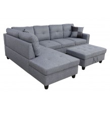 Gray Sofas With Storage Ottoman