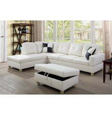 Sleeper American Furniture Warehouse White Leather Sofa