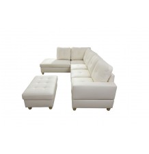 Sleeper American Furniture Warehouse White Leather Sofa