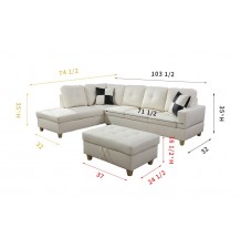 Sleeper American Furniture Warehouse White Leather Sofa