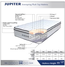Jupiter innerspring pillow plush top mattress 11.5 in