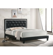 HH900 Black PU PLATFORM BED BLACK