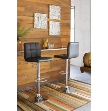 D120-130 Black Swivel Barstool