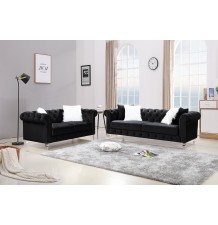 Manchester Black - 2PC Sofa & Loveseat Set