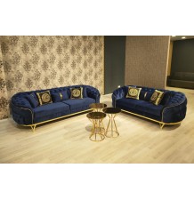 Allita - Blue Sofa & Loveseat