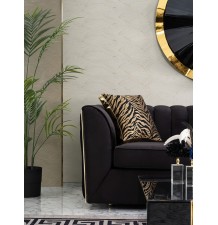 Dream Black Velvet Sofa and Loveseat