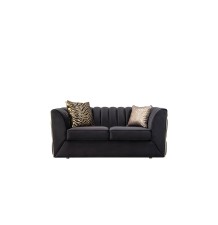 Dream Black Velvet Sofa and Loveseat