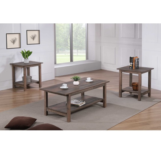 Soto Brown 3-Piece Coffee Table Set - 4017-7017